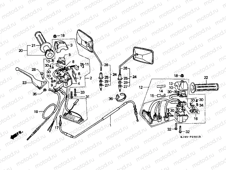F-3-1 CABLE / HANDLE LEVER / SWITCH (CH125J / L / M / N / P / R)