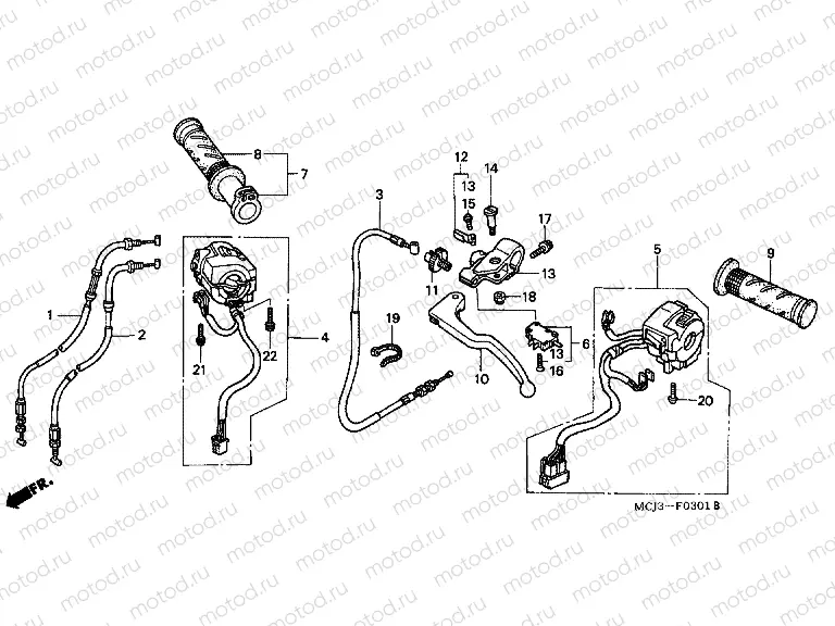 F-3-1 CABLE / SWITCH (CBR900RR2,3)