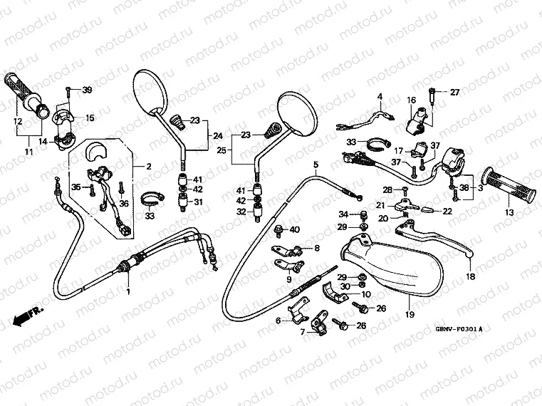 F-3-1 HANDLE ARM / SWITCH / CABLE (2)