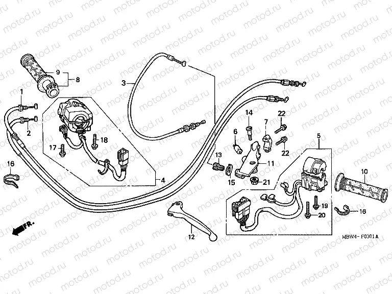 F-3-1 HANDLE LEVER / SWITCH / CABLE (01 -06)