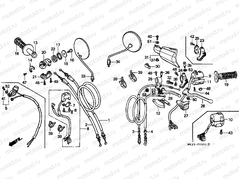 F-3-1 HANDLE LEVER / SWITCH / CABLE