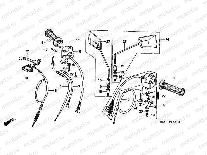 F-3-1 HANDLE LEVER / SWITCH / CABLE (C50SP / C50ST)