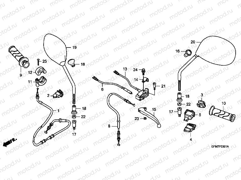 F-3-1 HANDLE LEVER / SWITCH / CABLE (NHX110WHA)