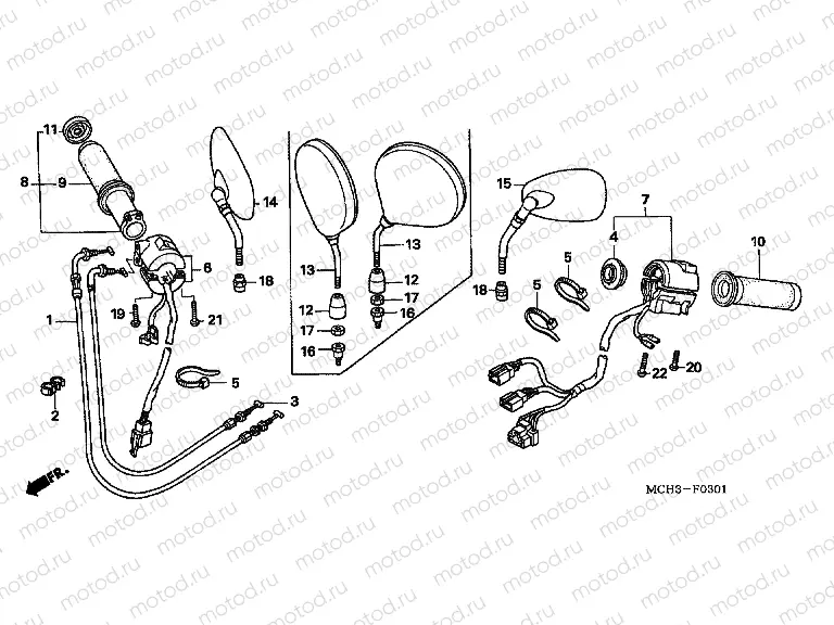 F-3-1 HANDLE SWITCH (VTX1800C15 / 6/7/8)