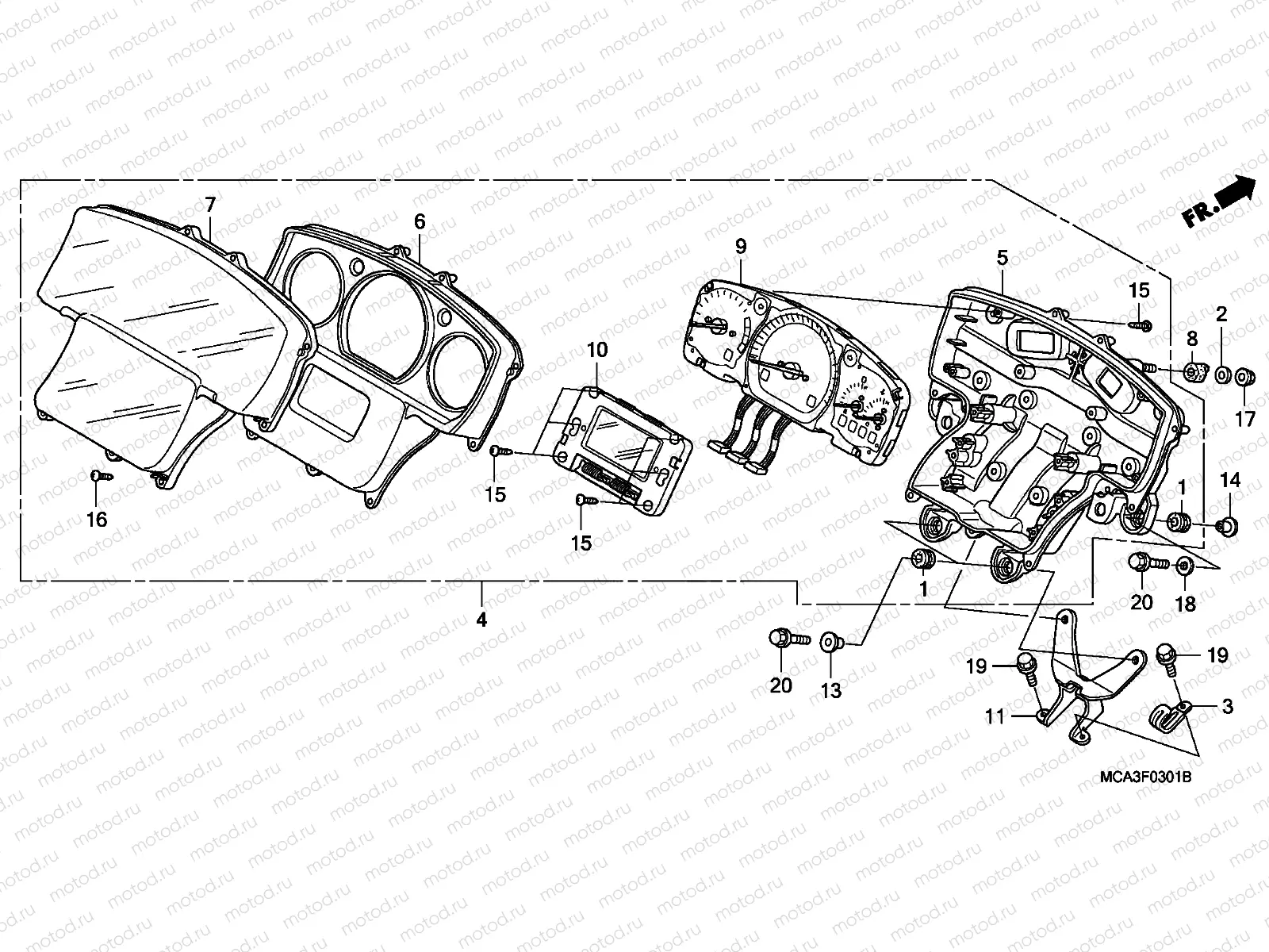 F-3-1 METER (GL18006 / 7/8) (WITHO UT NAVIGATION)