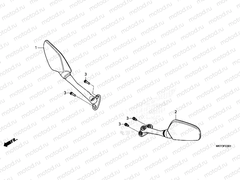 F-3-1 MIRROR  CBR650RA