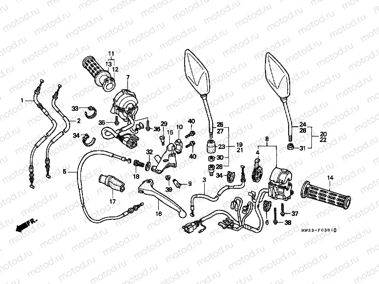 F-3-1 SWITCH / CABLE (CB750F2)