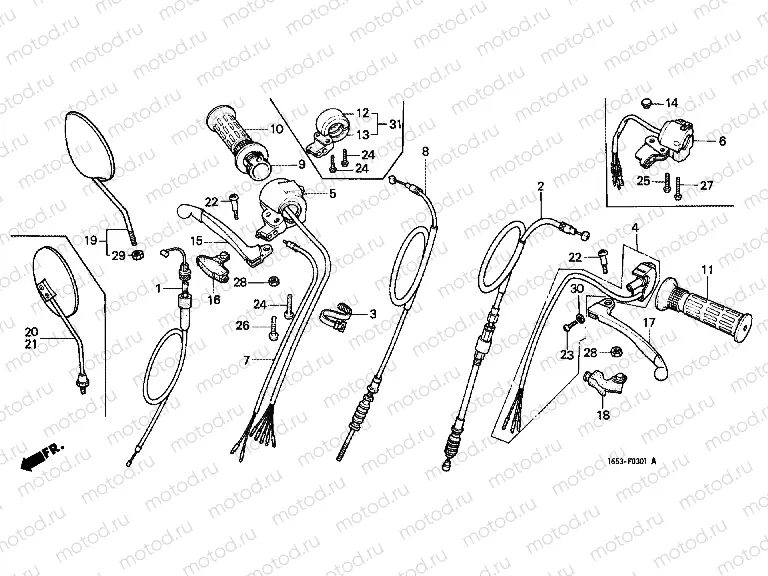 F-3-1 SWITCH / CABLE / HANDLE LEVER (2)