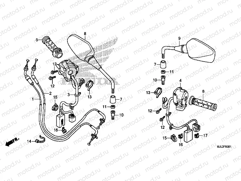 F-3-1 SWITCH / CABLE (NC700XD / 750XD)