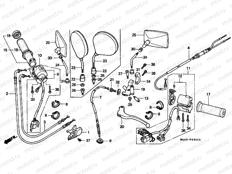 F-3-1 SWITCH / CABLE (VT1100CV / CW / C2)