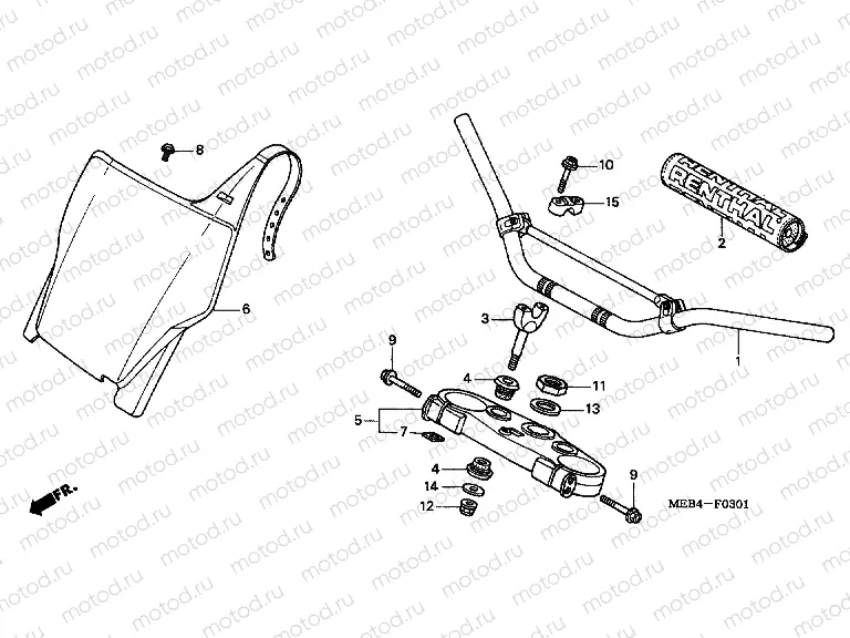 F-3-1 TIE ROD TUBE / UPPER AXLE (CR125R4-7) buy cheap online