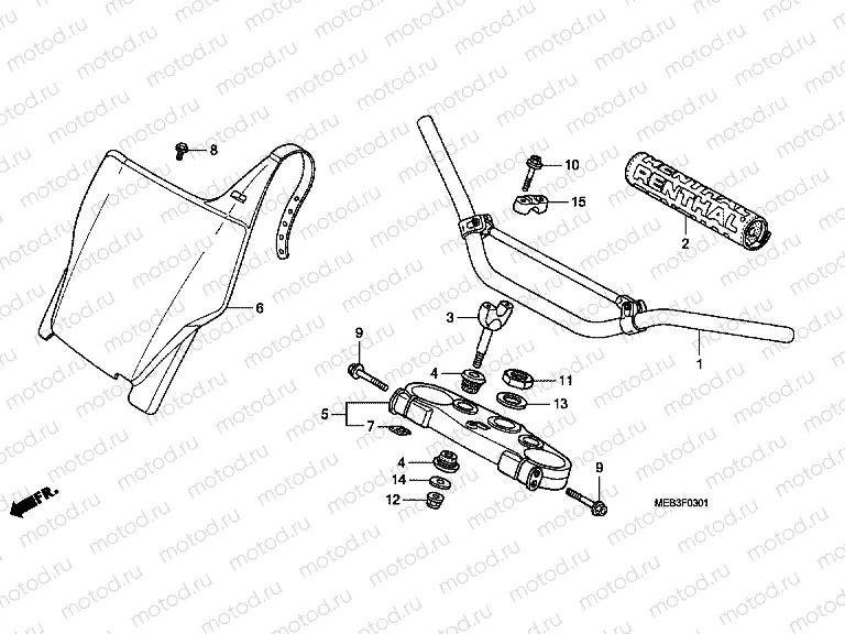 F-3-1 TIE ROD TUBE / UPPER AXLE (CRF450R4,5,6,7)