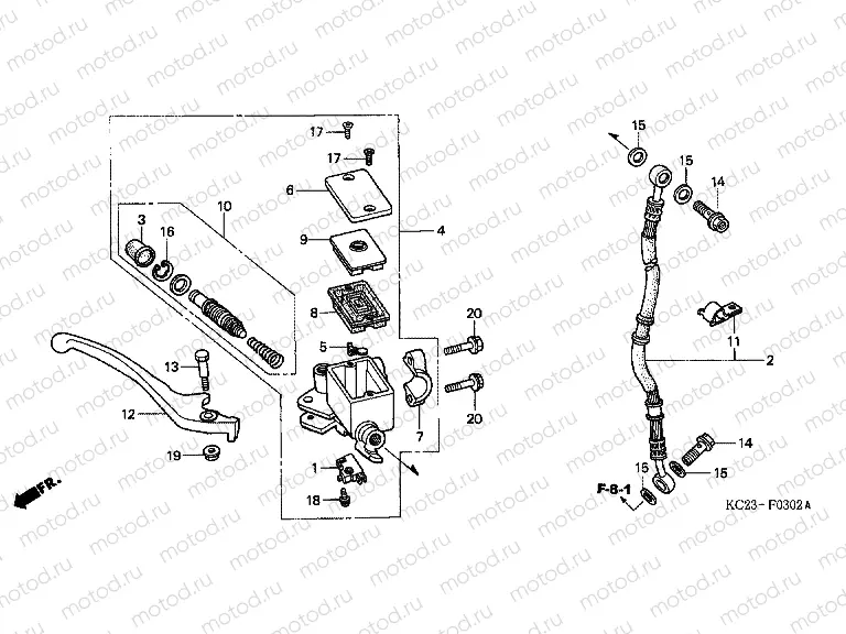 F-3-2 FRONT MASTER CYLINDER (SI)