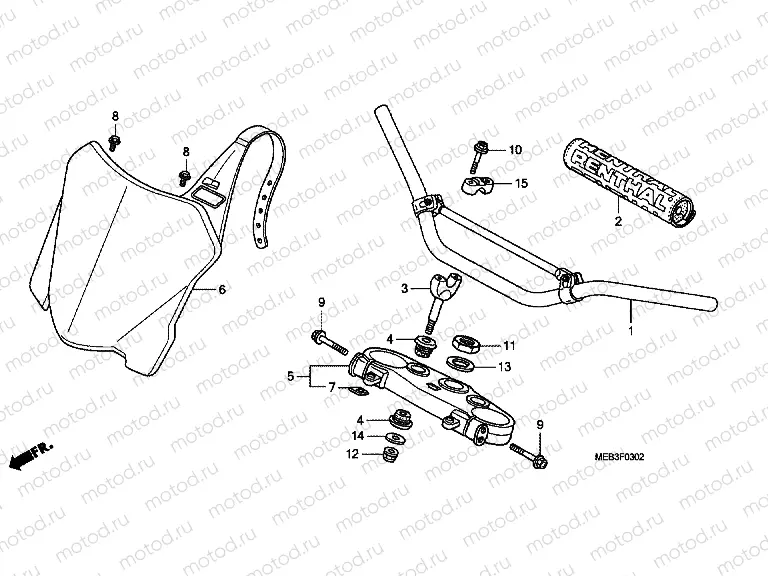 F-3-2 TIE ROD PIPE / UPPER AXLE (CRF450R8) buy cheap online