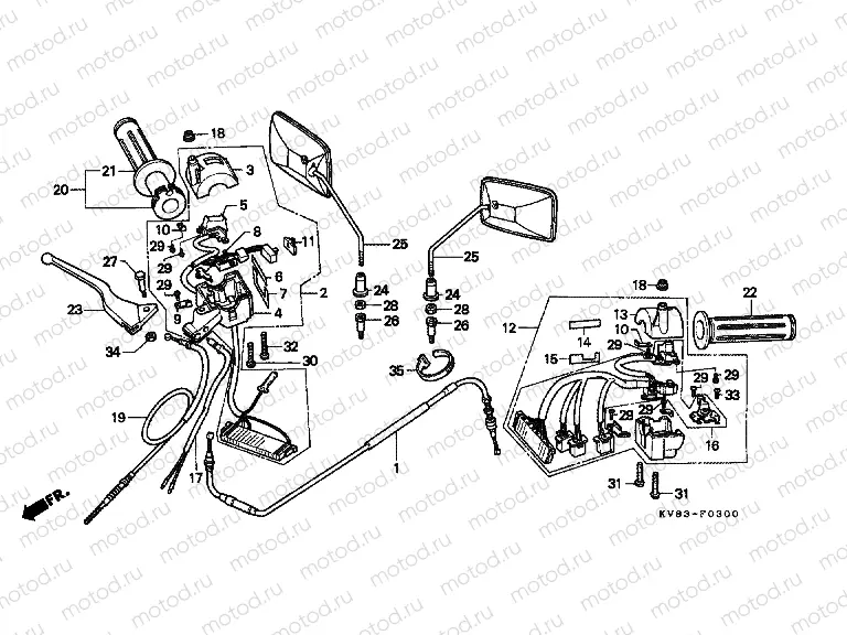 F-3 CABLE / HANDLE LEVER / SWITCH