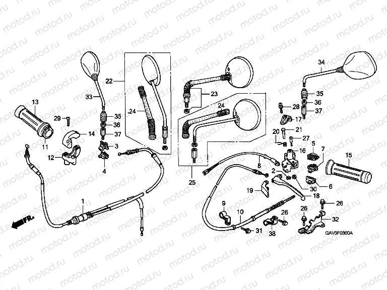 F-3 CABLE / HANDLE LEVER / SWITCH
