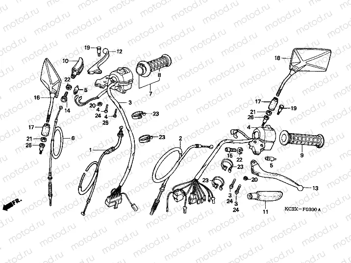 F-3 HANDLE / LEVER / CLUTCH / CABLE