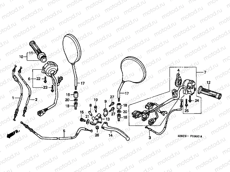 F-3 HANDLE LEVER / SWITCH / CABLE (1)