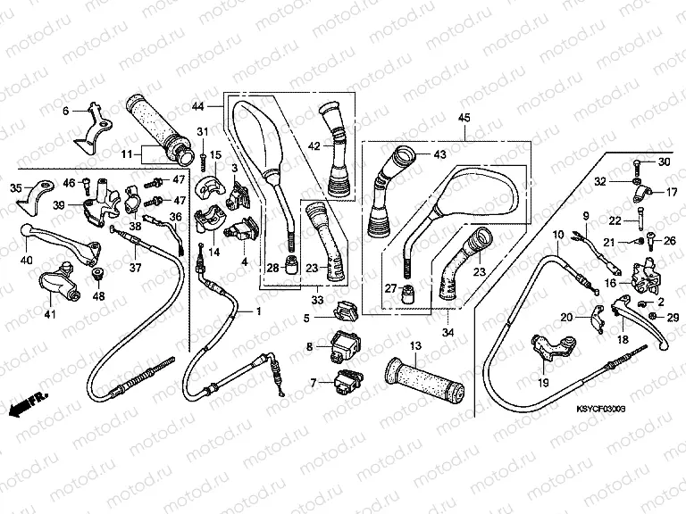 F-3 HANDLE LEVER / SWITCH / CABLE (1)