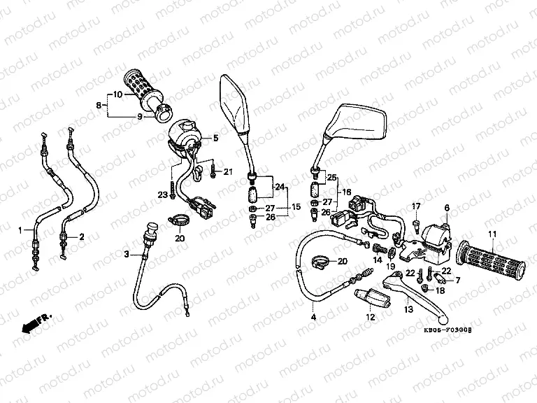 F-3 HANDLE LEVER / SWITCH / CABLE (1)