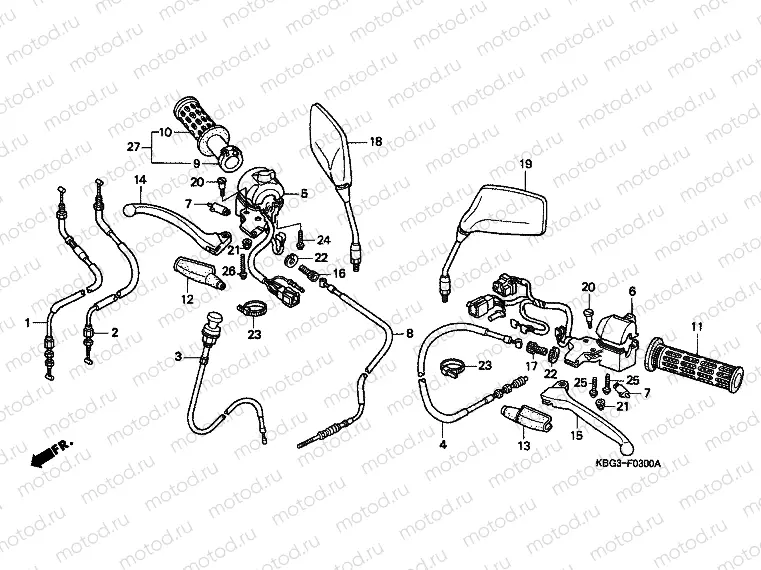 F-3 HANDLE LEVER / SWITCH / CABLE (1)