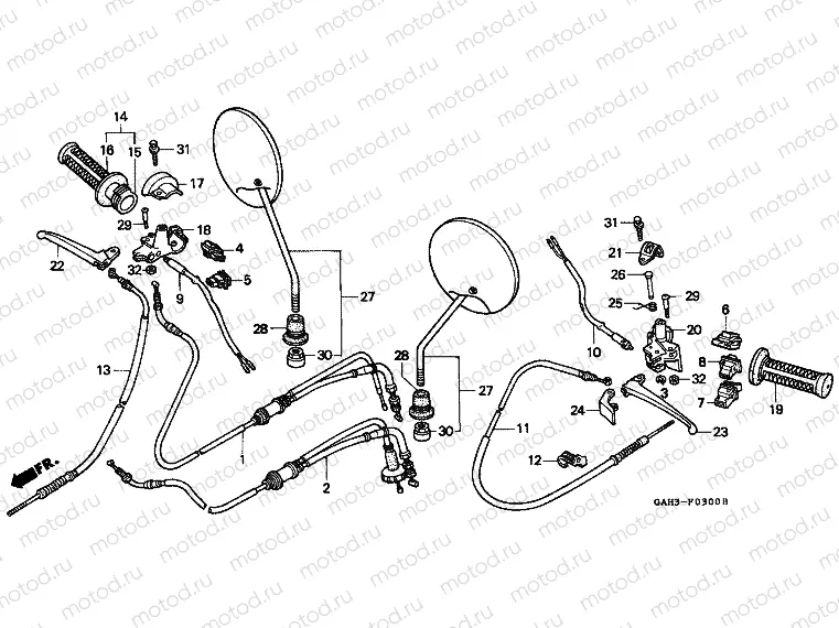 F-3 HANDLE LEVER / SWITCH / CABLE (1)