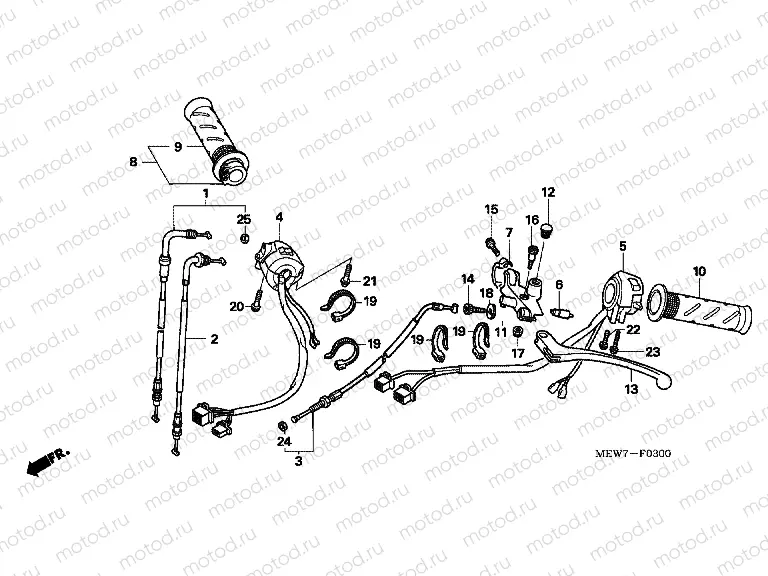 F-3 HANDLE LEVER / SWITCH / CABLE