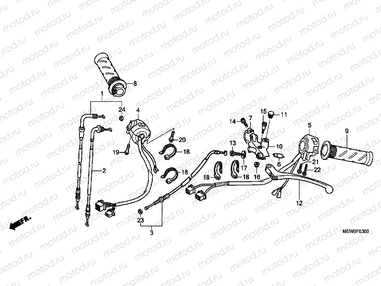 F-3 HANDLE LEVER / SWITCH / CABLE