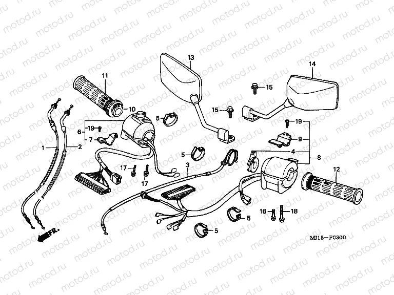 F-3 HANDLE LEVER / SWITCH / CABLE