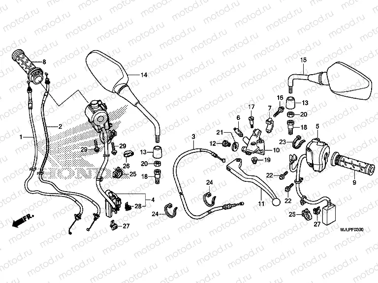 F-3 HANDLE LEVER / SWITCH / CABLE