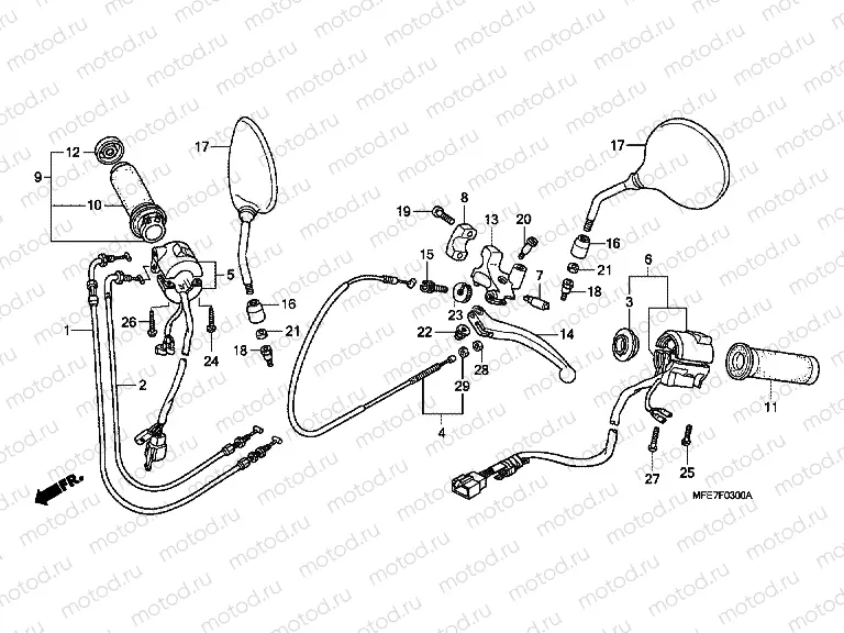 F-3 HANDLE LEVER / SWITCH / CABLE