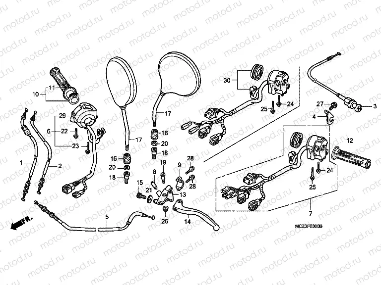 F-3 HANDLE LEVER / SWITCH / CABLE