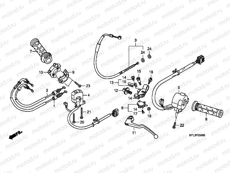 F-3 HANDLE LEVER / SWITCH / CABLE