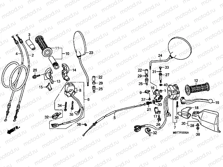 F-3 HANDLE LEVER / SWITCH / CABLE