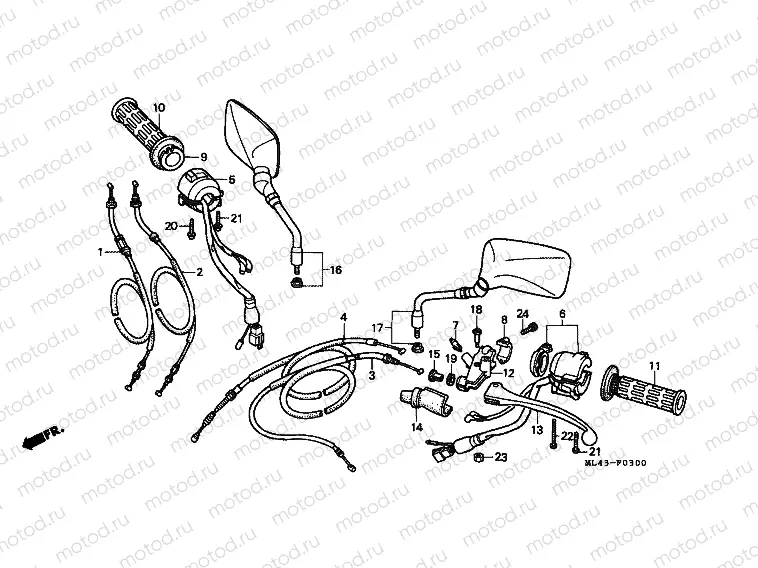 F-3 HANDLE LEVER / SWITCH / CABLE