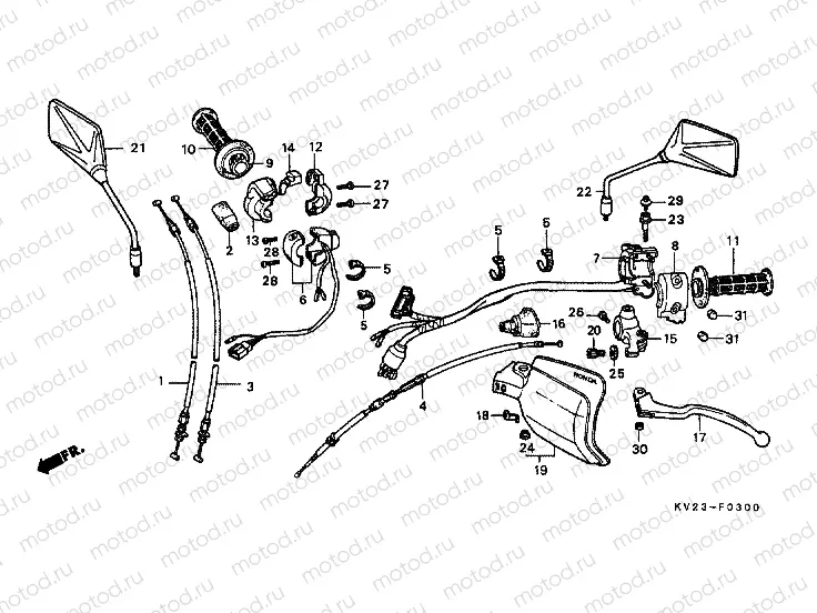 F-3 HANDLE LEVER / SWITCH / CABLE