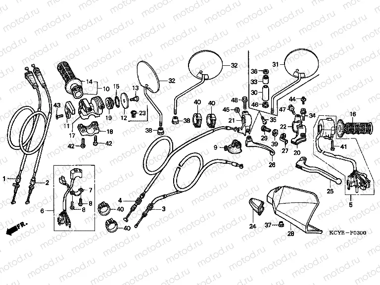 F-3 HANDLE LEVER / SWITCH / CABLE