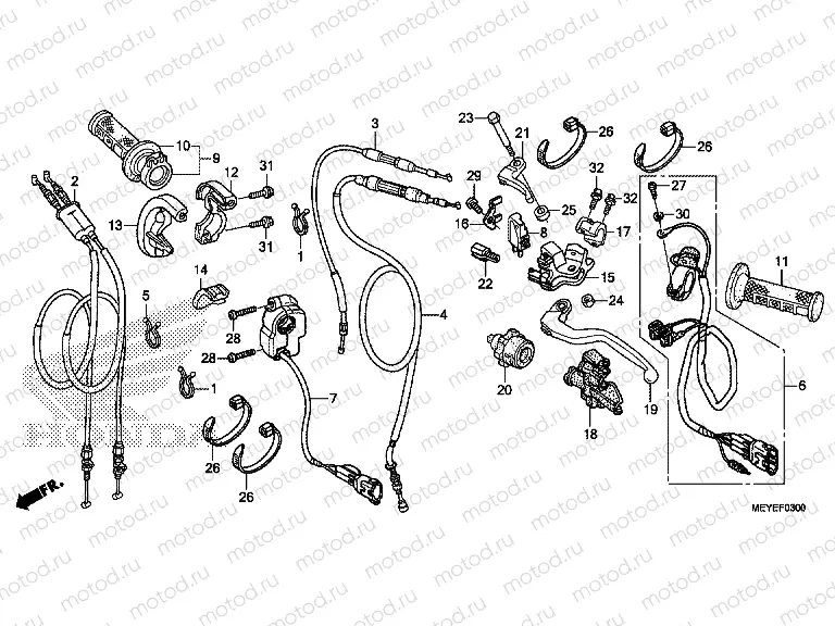 F-3 HANDLE LEVER / SWITCH / CABLE