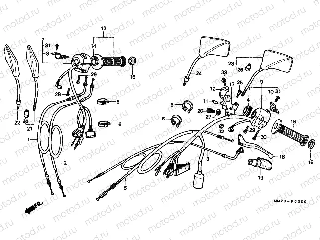 F-3 HANDLE LEVER / SWITCH / CABLE