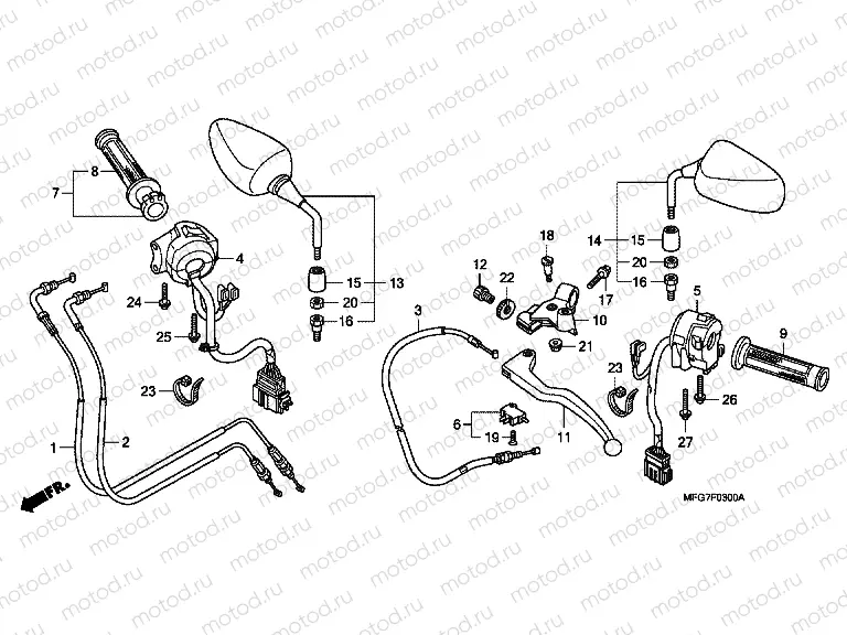 F-3 HANDLE LEVER / SWITCH / CABLE