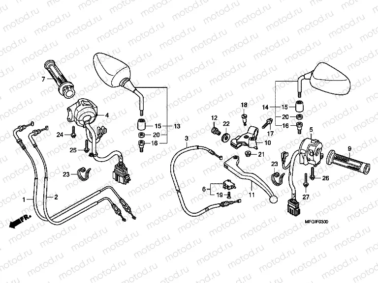 F-3 HANDLE LEVER / SWITCH / CABLE