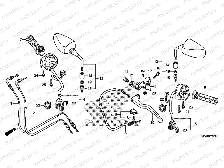 F-3 HANDLE LEVER / SWITCH / CABLE