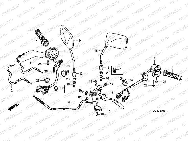 F-3 HANDLE LEVER / SWITCH / CABLE