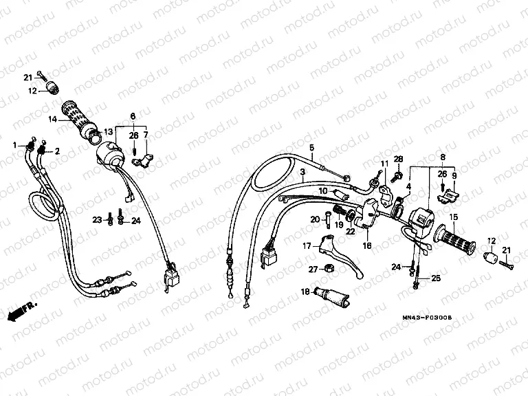 F-3 HANDLE LEVER / SWITCH / CABLE
