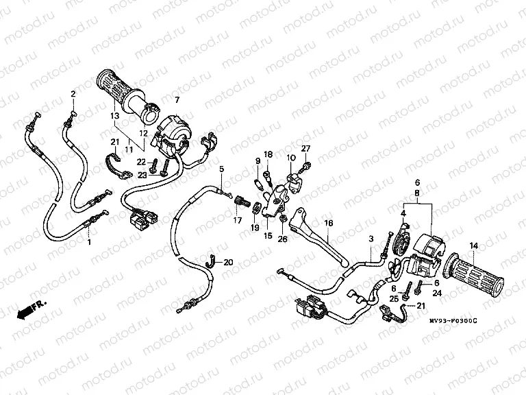 F-3 HANDLE LEVER / SWITCH / CABLE