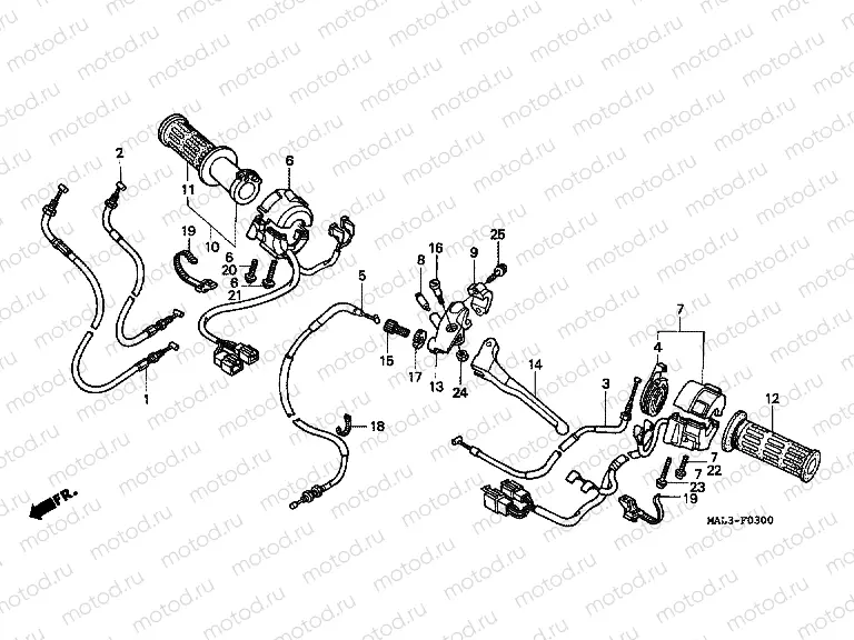 F-3 HANDLE LEVER / SWITCH / CABLE