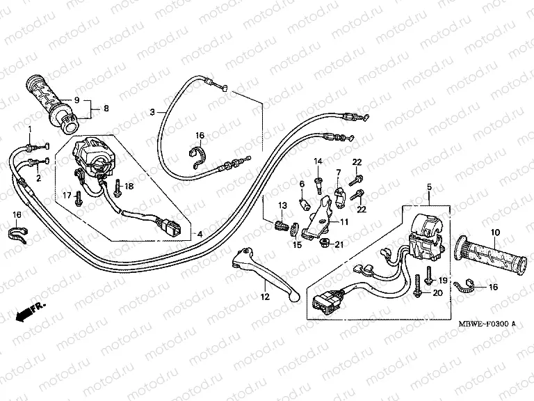 F-3 HANDLE LEVER / SWITCH / CABLE