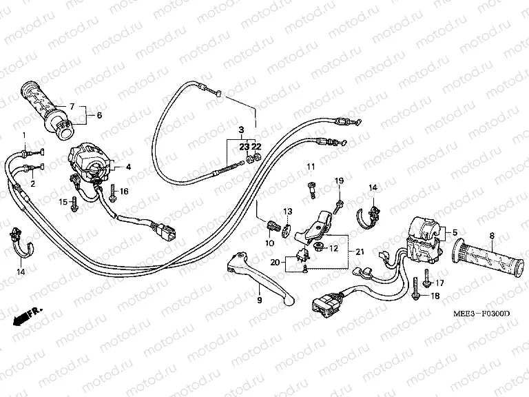 F-3 HANDLE LEVER / SWITCH / CABLE