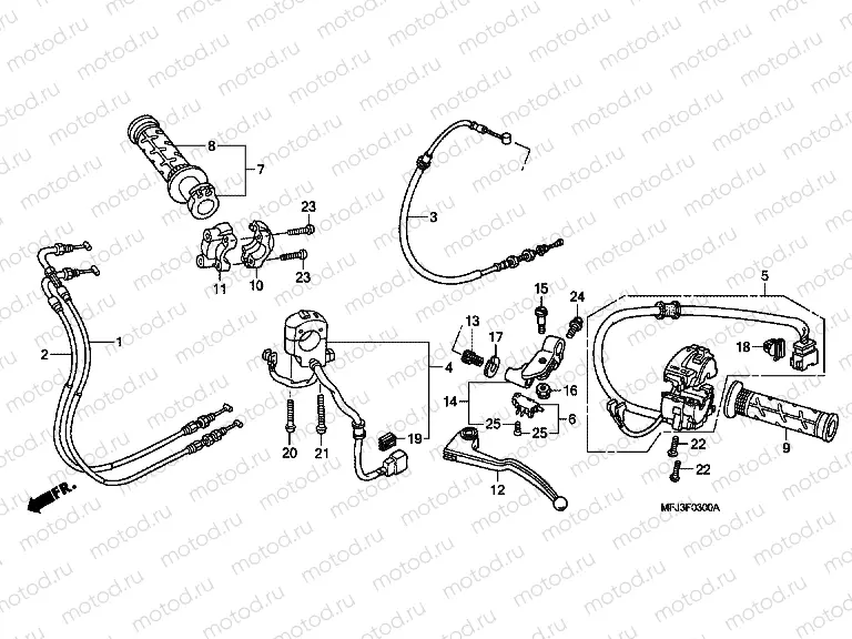 F-3 HANDLE LEVER / SWITCH / CABLE