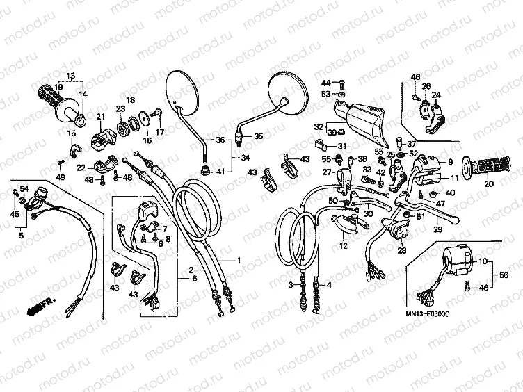 F-3 HANDLE LEVER / SWITCH / CABLE